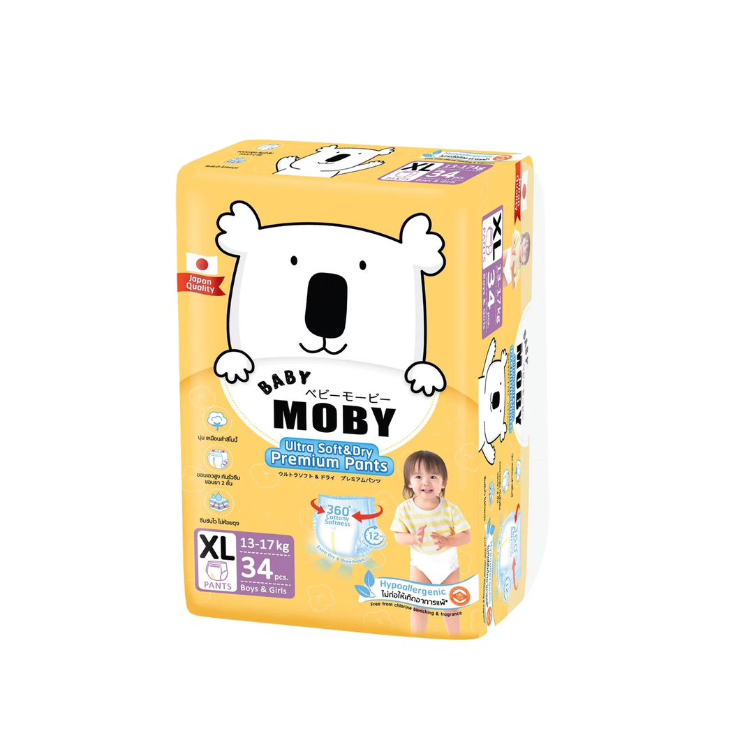 Baby Moby XL Diaper Pants XL Size 13-17kgs - 34 pcs