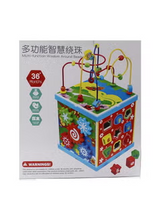Load image into Gallery viewer, Wooden Multifunctional Wisdom Around Beads Toy
