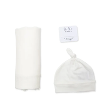 Load image into Gallery viewer, Lulujo Baby Bamboo Bonnet &amp; Swaddle Set
