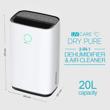 Load image into Gallery viewer, UV Care Dry Pure 2-in-1 Dehumidifier and Air Cleaner - 20L
