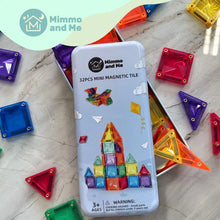 Load image into Gallery viewer, Mimmo and Me Mini Magnetic Tiles 32-Pieces

