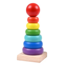 Load image into Gallery viewer, Wooden Rainbow Stacker Small Size
