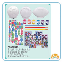 Load image into Gallery viewer, Kiddora ArtKids Sports Coin Bank (Paint Your Own)

