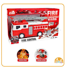 Load image into Gallery viewer, Kiddora 2-in-1 Fire Truck &amp; Station Set
