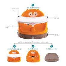 Load image into Gallery viewer, Infantino Grow-With-Me 4-In-1 Two-Can-Dine Feeding Booster Seat - Fox
