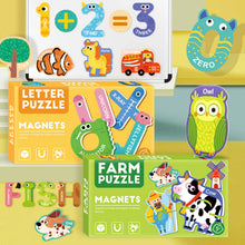 Load image into Gallery viewer, The Kiddie Concept Educational Puzzle Magnets

