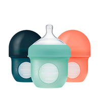 Load image into Gallery viewer, Boon Set of 3 Nursh Silicone Baby Feeding Bottle (with Pouches) 4oz
