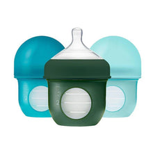 Load image into Gallery viewer, Boon Set of 3 Nursh Silicone Baby Feeding Bottle (with Pouches) 4oz
