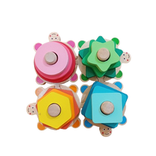 Load image into Gallery viewer, Wooden Colorful Wisdom Shape Column
