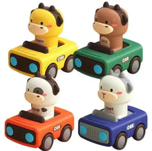 Load image into Gallery viewer, The Kiddie Concept Press and Go Animal Toy Car
