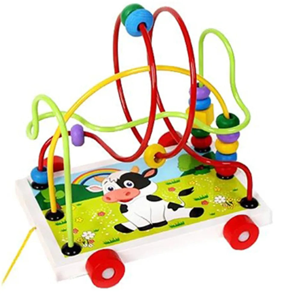 Animal Trailer Circle The Bead Wooden Toys