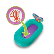 Load image into Gallery viewer, Infantino Whale Bubble Bath with Temperature Sensor Inflatable Bath Tub (Teal)
