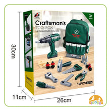 Load image into Gallery viewer, Kiddora Craftsman Backpack Tool Set
