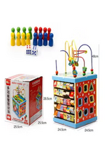 Load image into Gallery viewer, Wooden Multifunctional Wisdom Around Beads Toy
