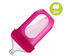 Load image into Gallery viewer, Boon Nursh Silicone Baby Feeding Bottle (with Pouch) 8oz
