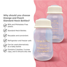 Load image into Gallery viewer, Orange and Peach Standard Neck Breastmilk Storage Bottles
