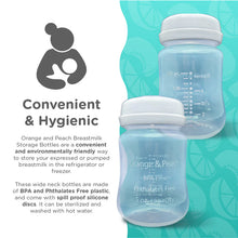 Load image into Gallery viewer, Orange and Peach Wide Neck Breastmilk Storage Bottles
