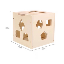 Load image into Gallery viewer, Wooden Fifteen Hole Shape Intelligence Box
