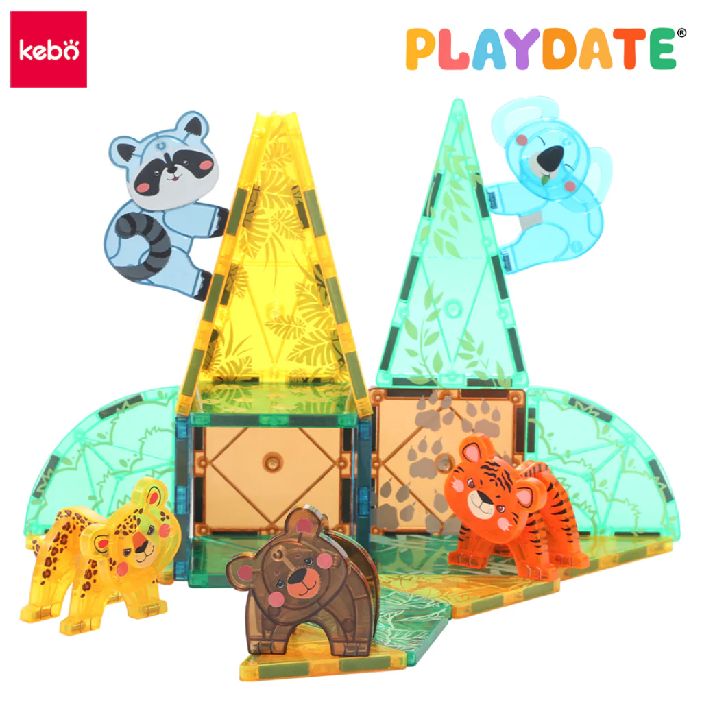 Playdate Kebo Jungle Animals Magnetic Tiles 3y+ – Urban Mom