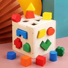 Load image into Gallery viewer, Wooden Fifteen Hole Shape Intelligence Box
