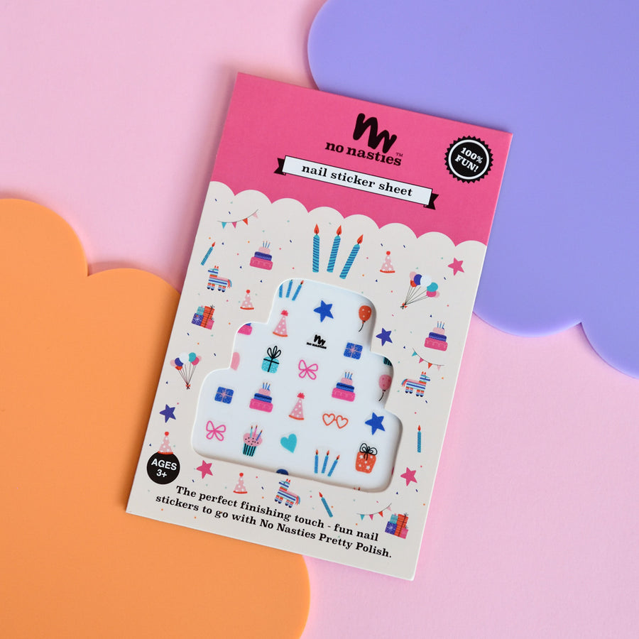 No Nasties -  Birthday Nail Stickers