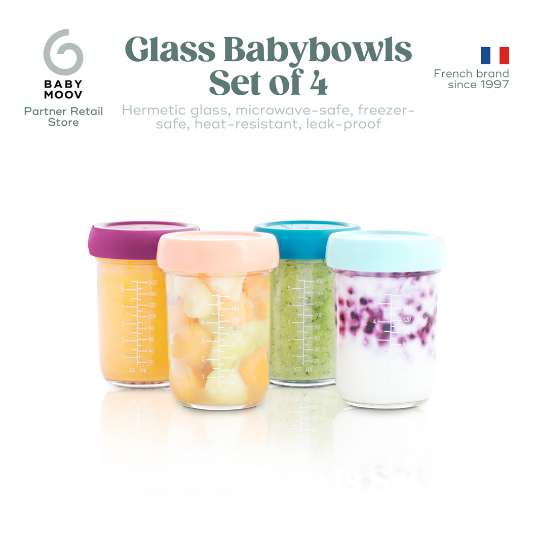 Babymoov - Babybowls Glass Storage Containers (Set of 4) 220ml