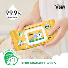 Load image into Gallery viewer, Baby Moby Biodegradable Water Wipes 30's
