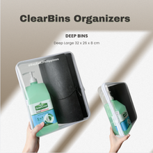 Load image into Gallery viewer, Deep ClearBins Hard Shelled Clear Organizers
