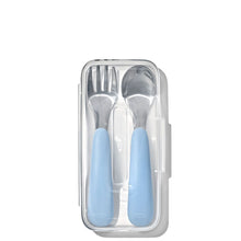 Load image into Gallery viewer, Oxo Tot On The Go Fork And Spoon Set With Carrying Case
