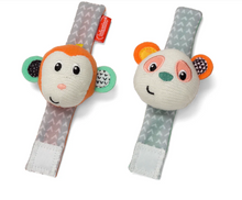 Load image into Gallery viewer, Infantino Wrist Rattles - Monkey / Panda
