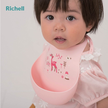 Load image into Gallery viewer, Richell Silicone Bib With Food Catcher
