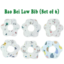 Load image into Gallery viewer, Bao Bei Law Bib (Set of 6)
