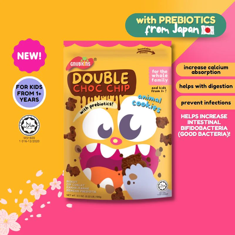 Little Baby Grains by Gnubkins - Double Choc Chip Animal Cookies With Prebiotics