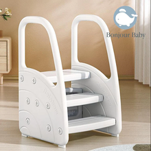 Load image into Gallery viewer, Bonjour 3-Step Rainbow Ladder with Handles
