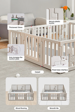 Load image into Gallery viewer, Bonjour 12-Panel Lagom Playpen with Door
