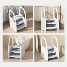 Load image into Gallery viewer, Bonjour 3-Step Rainbow Ladder with Handles
