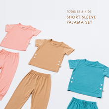 Load image into Gallery viewer, Bamberry Summer Palins Collection - Toddler/Kids Short Sleeves Pajama Set
