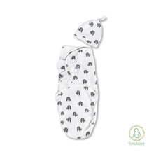 Load image into Gallery viewer, Infant Velcro Swaddle Wrap with Knotted Hat
