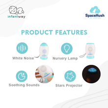 Load image into Gallery viewer, Infantway SpaceHush Portable Baby Sleeping Machine
