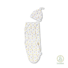 Load image into Gallery viewer, Infant Velcro Swaddle Wrap with Knotted Hat
