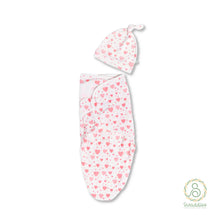 Load image into Gallery viewer, Infant Velcro Swaddle Wrap with Knotted Hat

