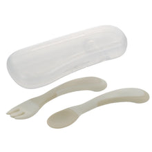 Load image into Gallery viewer, Richell TLI Palm Grip Spoon &amp; Fork with Case
