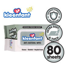 Load image into Gallery viewer, Kleenfant Lite Antibacterial Wipes 80's
