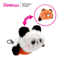 Load image into Gallery viewer, Glamfetti Reversible Animal Plushie Bag Charm Keychain (4 designs)
