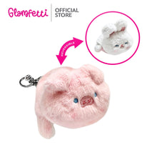 Load image into Gallery viewer, Glamfetti Reversible Animal Plushie Bag Charm Keychain (4 designs)
