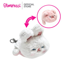 Load image into Gallery viewer, Glamfetti Reversible Animal Plushie Bag Charm Keychain (4 designs)
