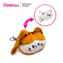 Load image into Gallery viewer, Glamfetti Reversible Animal Plushie Bag Charm Keychain (4 designs)
