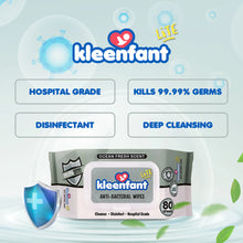 Load image into Gallery viewer, Kleenfant Lite Antibacterial Wipes 80's
