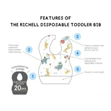 Load image into Gallery viewer, Richell Disposable Toddler Bib
