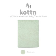 Load image into Gallery viewer, Kottn by Little Palmerhaus - 100% Cotton Airsoft Baby/Toddler Towel
